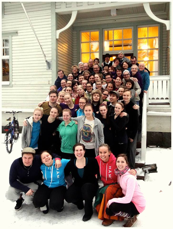 OWLA:n työryhmä yhteiskuvassa harjoitusten jälkeen